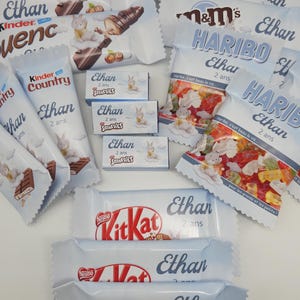 Personalized confectionery, personalized candy, personalized drink, personalized birthday decoration, stitch or theme of your choice