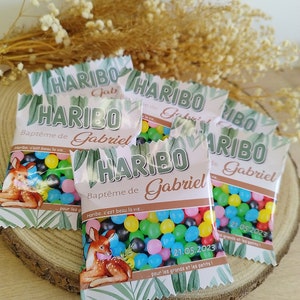 Sachet de bonbons Haribo, confiserie personnalisée, Anniversaire, baptême, mariage, baby shower image 3