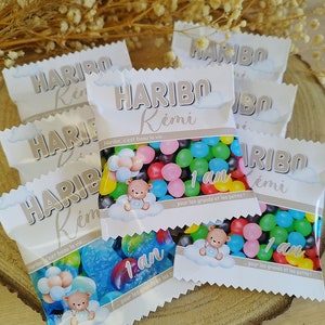 Sachet de bonbons Haribo, confiserie personnalisée, Anniversaire, baptême, mariage, baby shower image 8