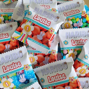 Sachet de bonbons, confiserie personnalisée, Anniversaire, baptême, mariage, baby shower