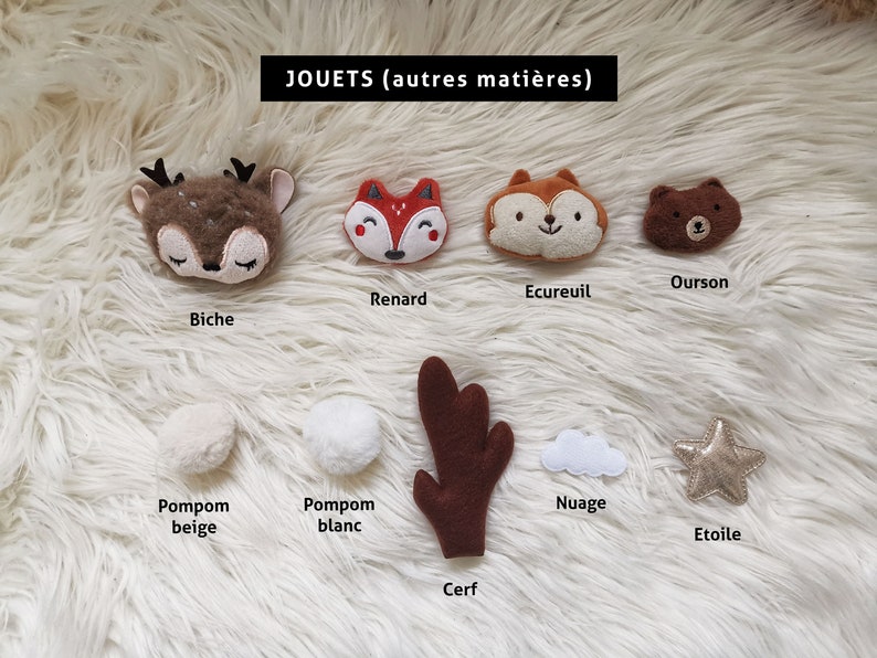 Jouets en bois personnalisés pour arche d'éveil bébé Montessori image 6