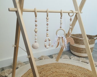 Suspensions for wooden wooden portico Baby Montessori