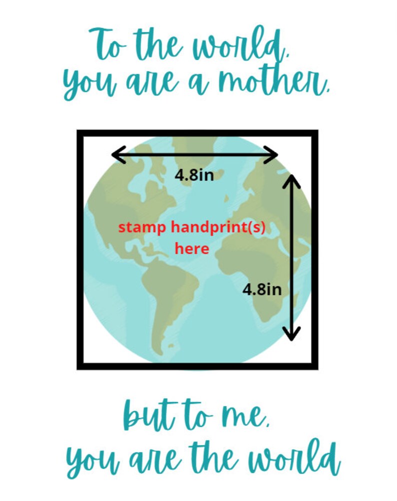 Printable Handprint Art for Mom | to the World You Are A Mother, but to ...