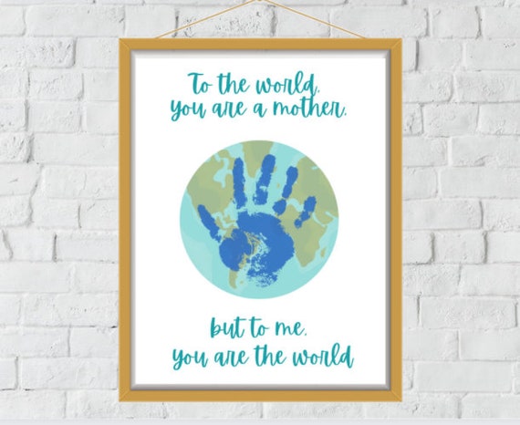 Printable Handprint Art for Mom to the World You Are A | Etsy