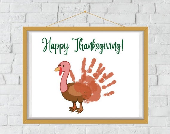 Printable Handprint Art Happy Thanksgiving Instant