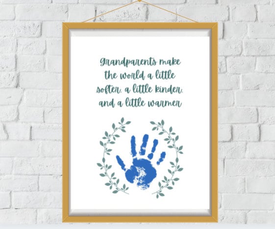 Printable Handprint Art for Grandparent | Grandparents Make