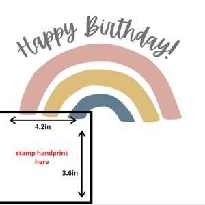 Printable Handprint Art for Birthday | Happy Birthday | Rainbow ...