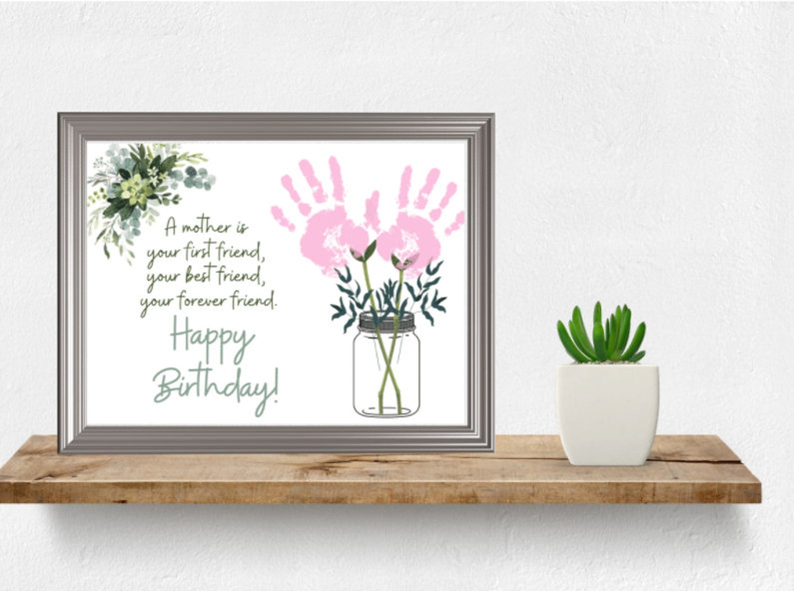 Printable Handprint Art for Mom's Birthday | A Mother is Your Best ...