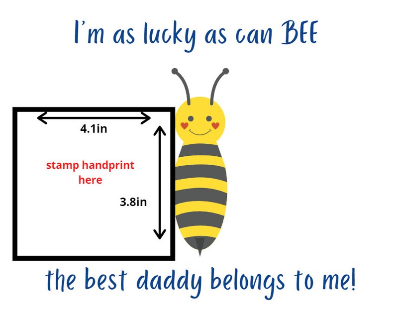 Lucky as Can Bee Handprint Art | Father's Day Gift (digital Download ...