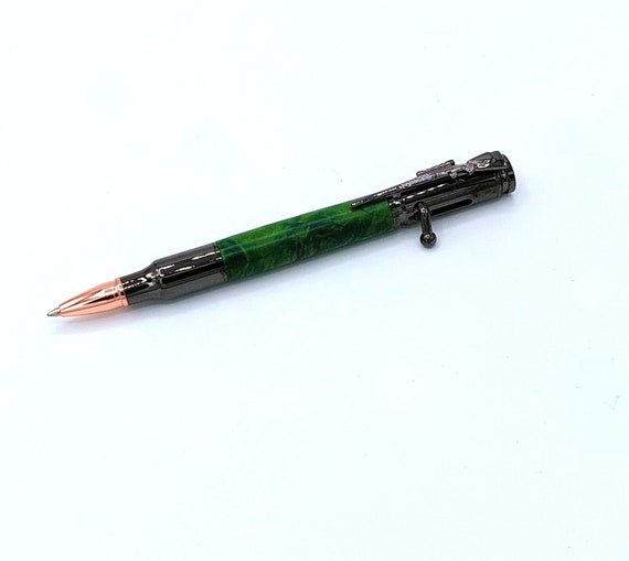 Ballpoint pen PSI Bolt Action Pen Cal 30 Gun Metal V2. Poplar grain with resin