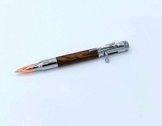 PSI Bolt Action Pen Cal 30 Chrome V2 ballpoint pen. Bocoto