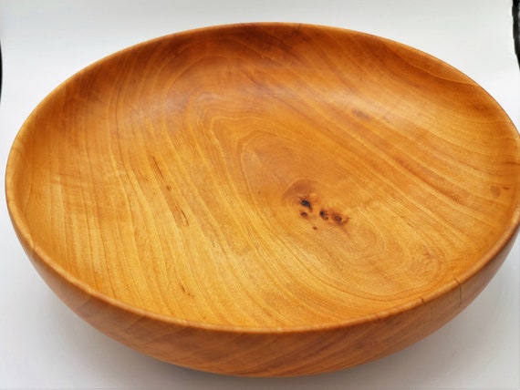 Solid alder wooden bowl.