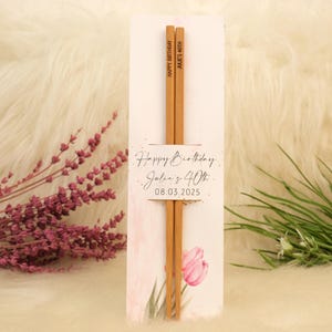 Personalized Bamboo Chopsticks: Engraved Wedding Favors, Save the Date