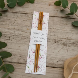 Personalized Chopstick Wedding Favors: Asian Dinner Party Guest Gift