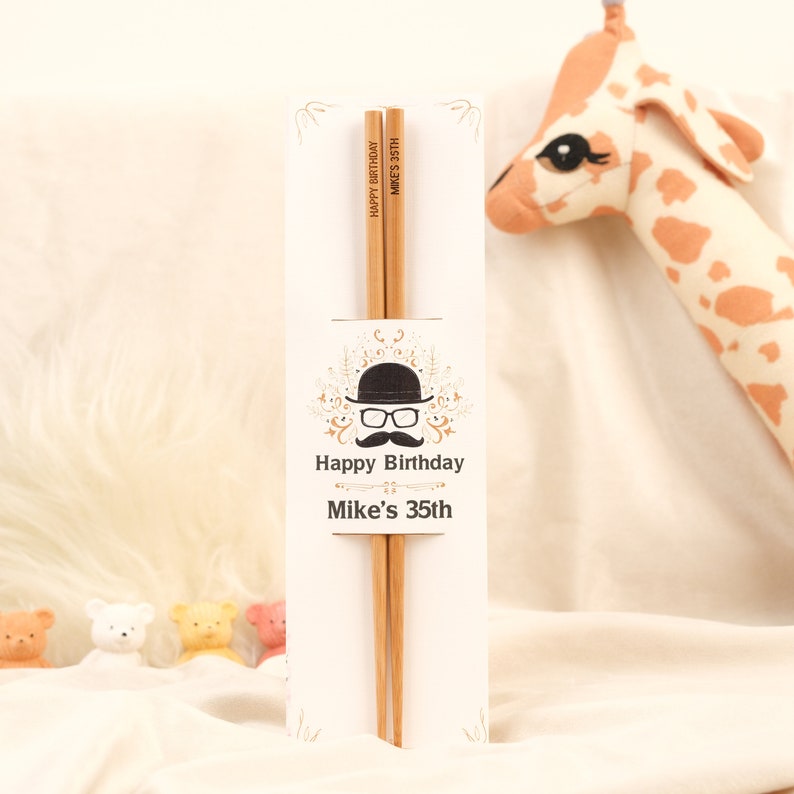 Personalized Baby Shower Chopsticks Custom Baby Birthday Party Favors
