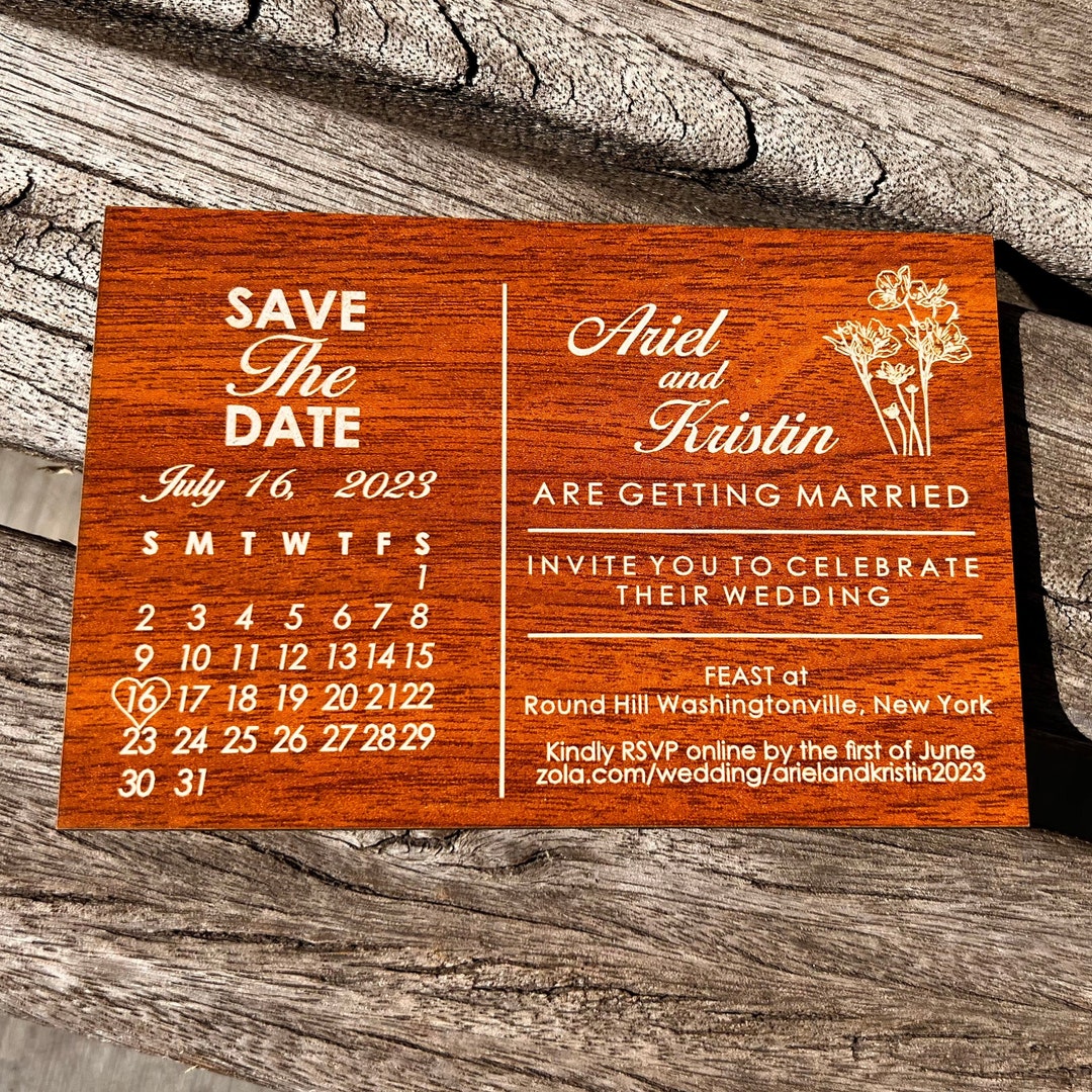 Wooden Wedding Invitation Set Rustic Wedding Invitations Etsy