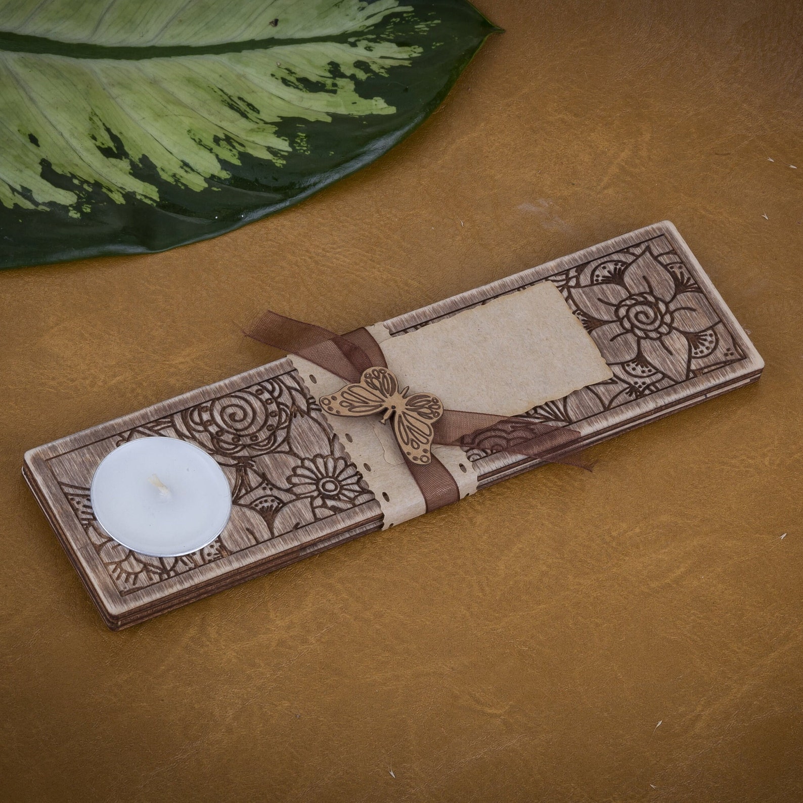 Candle Wedding Invitation Rustic Wedding Invitation Wood Etsy