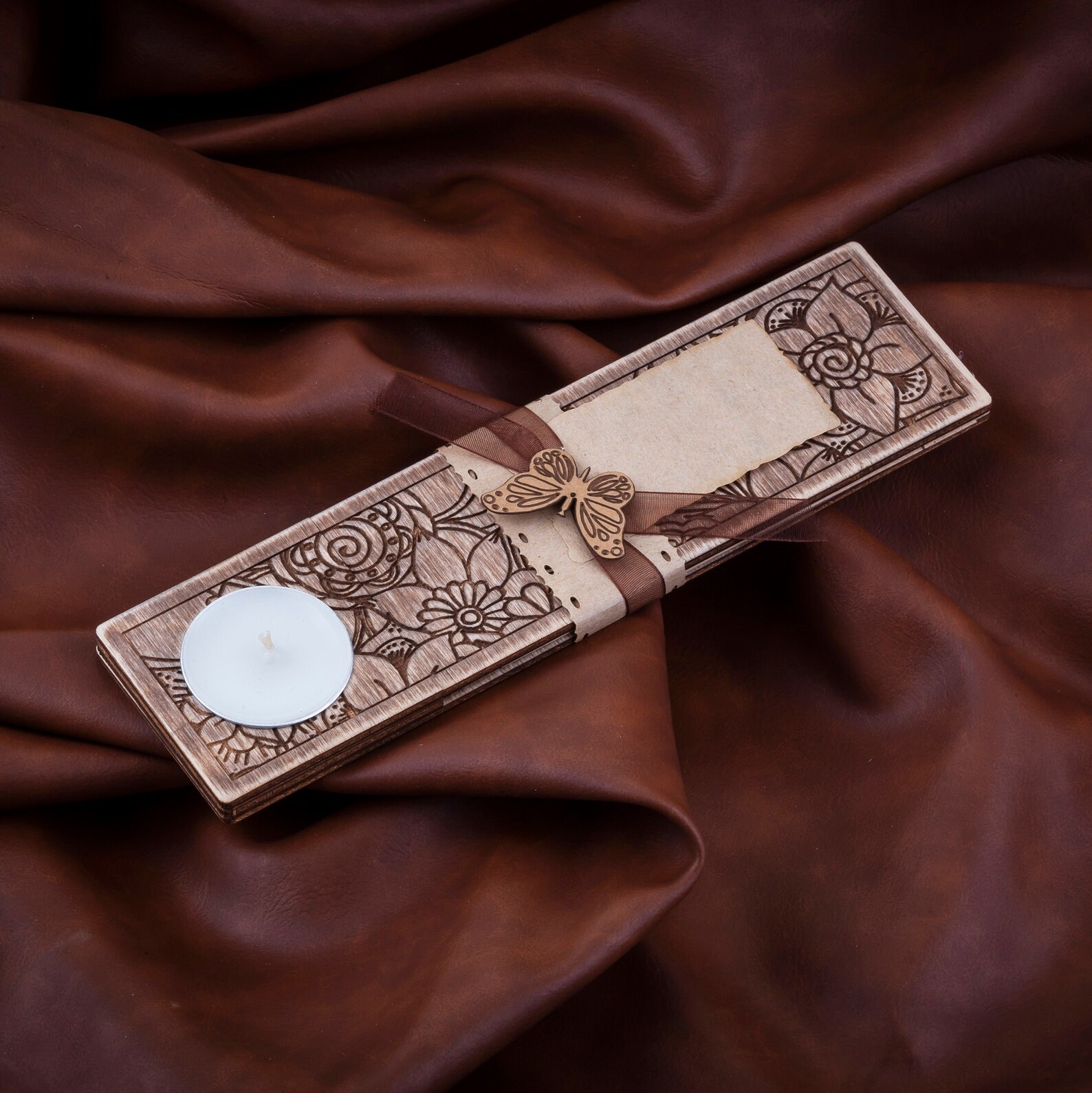 Candle Wedding Invitation Rustic Wedding Invitation Wood Etsy