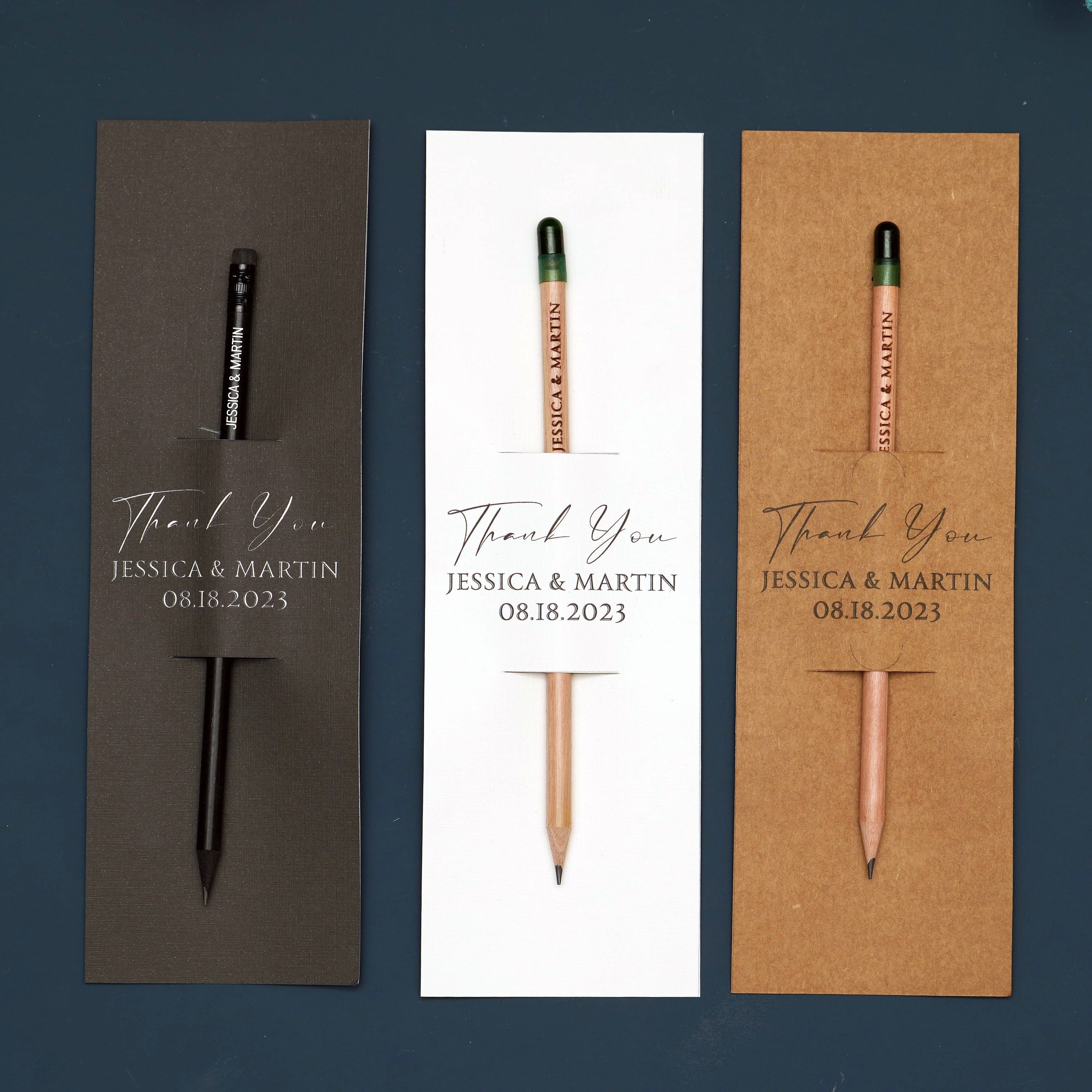 Personalized Seed Pencils: Engraved Rustic Wedding Favors