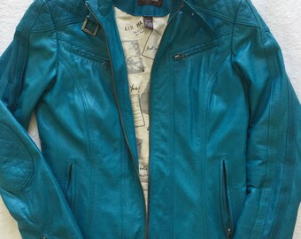 turquoise green jacket