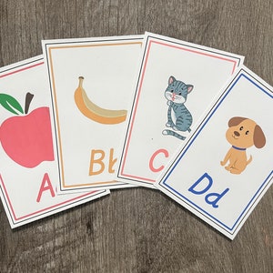 Alphabet Flash Cards w/ D&#39;nealian handwriting Upper + Lowercase **Digital Download