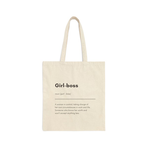 Girl Boss Canvas Tote Bag