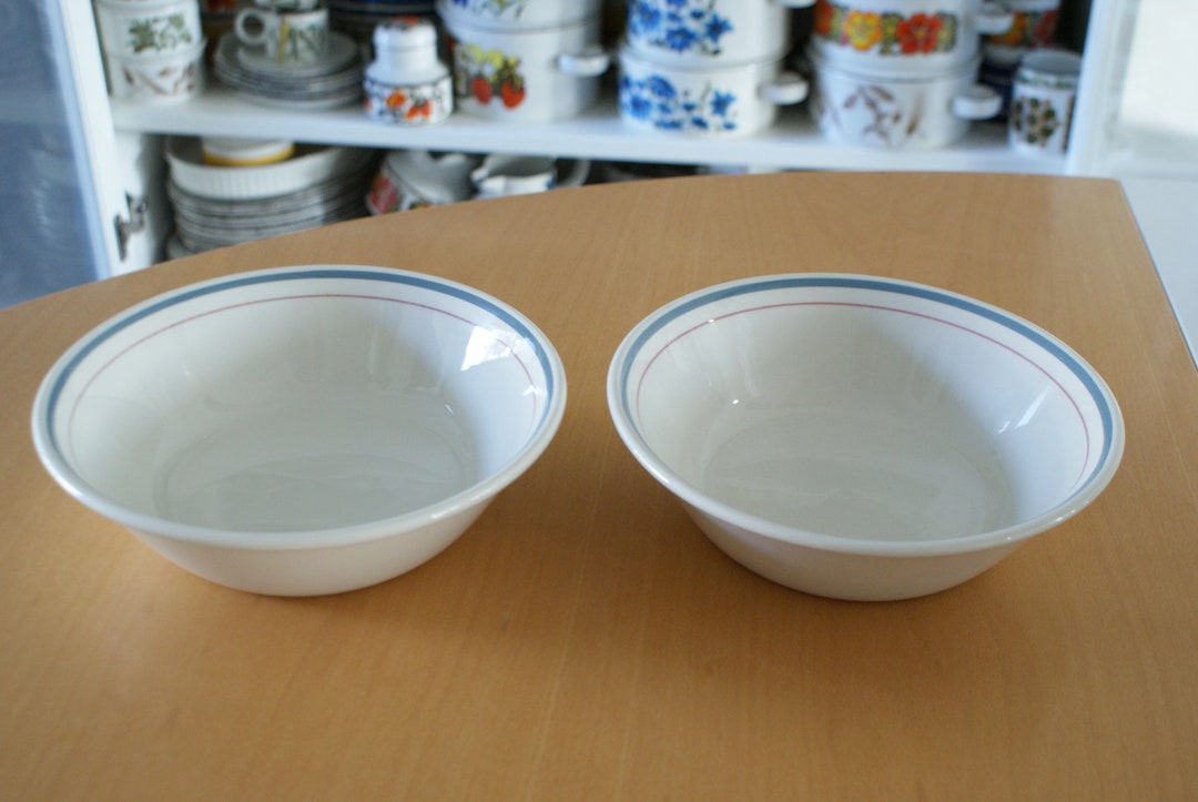 Slanted Salad Bowl Midwinter Stonehenge Denver Blue & Pink Etsy