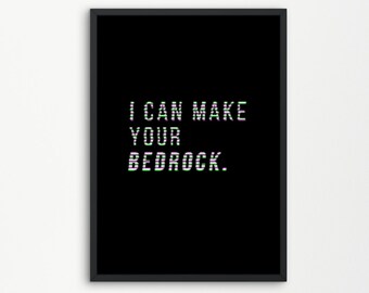 Downloadable Print | I Can Make Your Bed Rock  | Printable art | Slogan Prints | Digital Print | A4