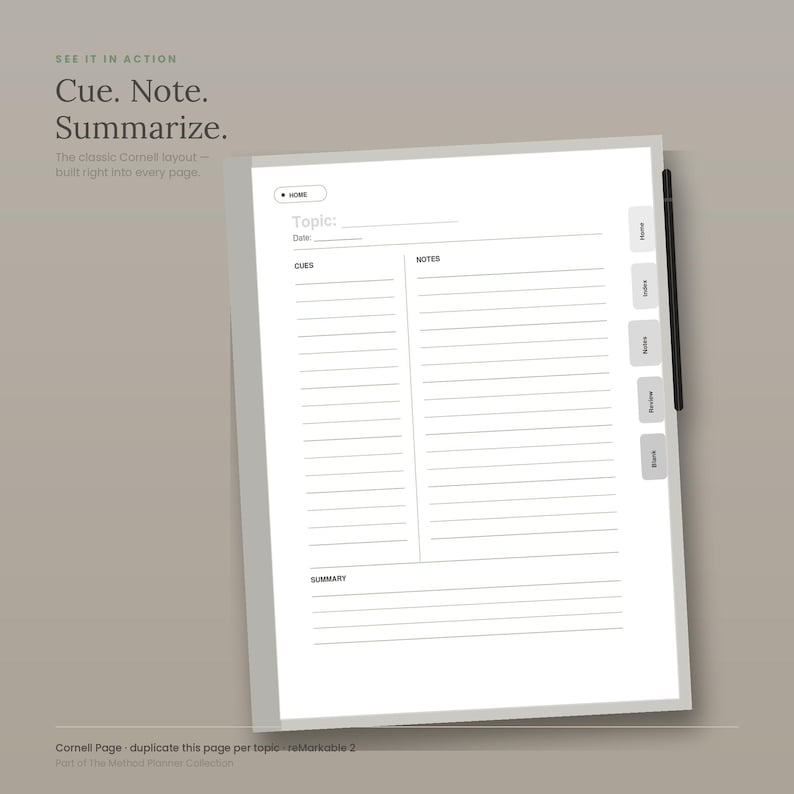 Bullet Journal & Cornell Notes Duo Bundle for Remarkable 2 ...