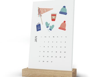 Illustrated Desk Calendar (2024 - Christmas Version)
