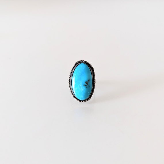 Vintage Turquoise Statement Ring, Southwestern St… - image 2