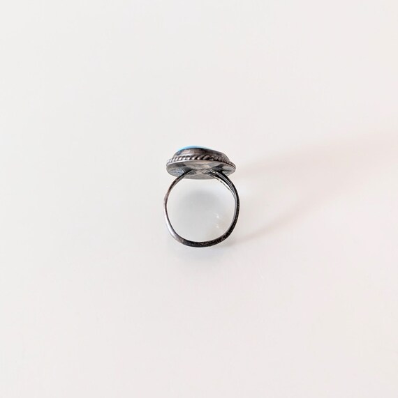 Vintage Turquoise Statement Ring, Southwestern St… - image 5
