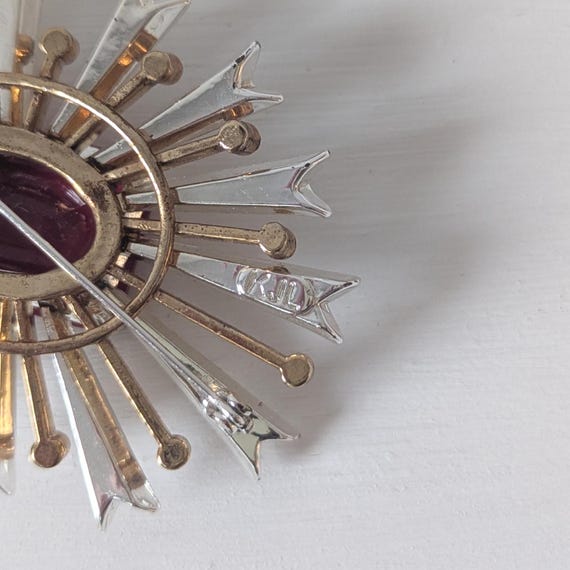 KJL Kenneth Jay Lane Starburst Brooch - image 5