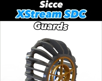May include: A gray and gold Sicce XStream SDC Guards impeller guard for an aquarium pump.