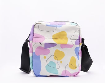 Pastel Abstract Pattern Cross Body Bag for Women Cute , Kawaii , Sling Bag