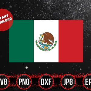 Mexico Flag SVG | Layered  Cut File | Coat of Arms Eagle | Escudo Mexican | Bandera de Mexico PNG | EPS Vector Clipart | Digital Download
