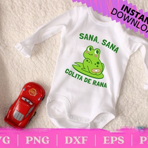 Sana Sana Colita De Rana | Frog with Bandaid | PNG | SVG | Silhouette | Cricut | Mexican | Latina | Funny | Spanish Cut File image 4