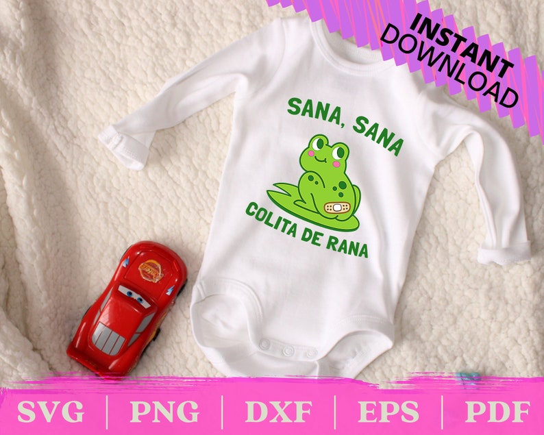 Sana Sana Colita De Rana | Frog with Bandaid | PNG | SVG | Silhouette | Cricut | Mexican | Latina | Funny | Spanish Cut File image 4