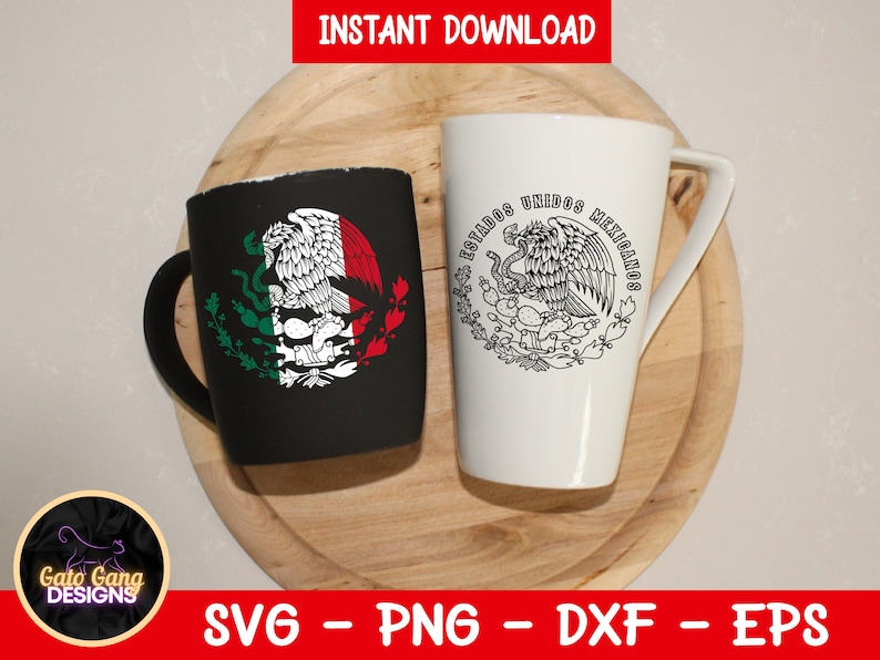 Mexico SVG | Mexico Coat of Arms Bundle | Eagle | Mexico Flag Svg | Mexican Seal | Mexico Flag Clipart | Cricut Cut File | PNG | DXF image 4