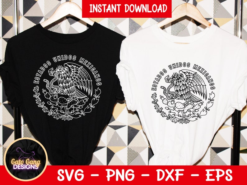 Mexico SVG | Mexico Coat of Arms Bundle | Eagle | Mexico Flag Svg | Mexican Seal | Mexico Flag Clipart | Cricut Cut File | PNG | DXF image 3