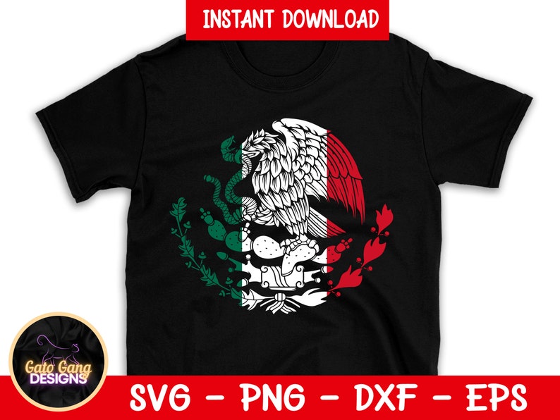 Mexico SVG | Mexico Coat of Arms Bundle | Eagle | Mexico Flag Svg | Mexican Seal | Mexico Flag Clipart | Cricut Cut File | PNG | DXF image 5