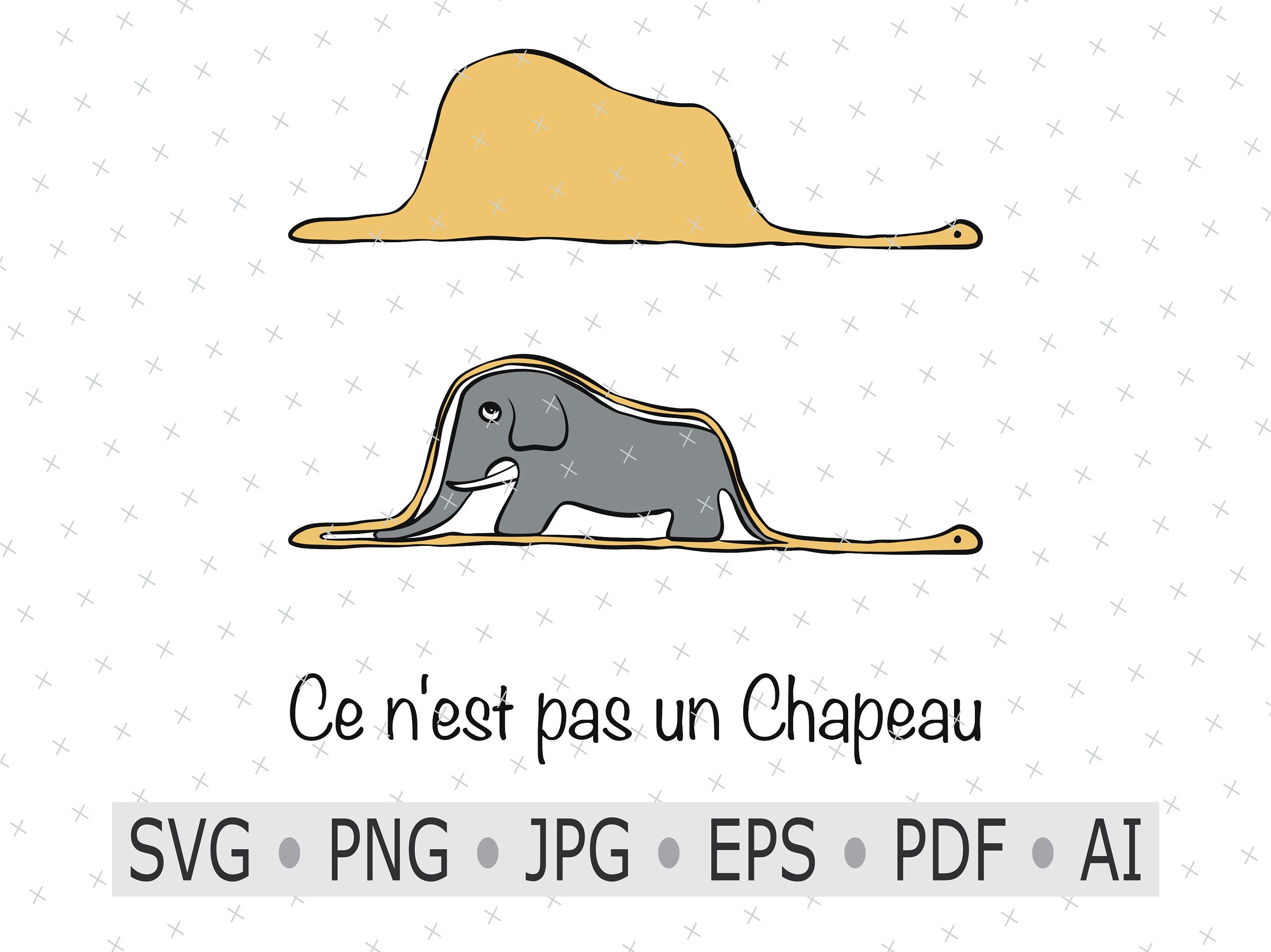 Le Petit Prince Elephant Serpent high resolution digital Etsy