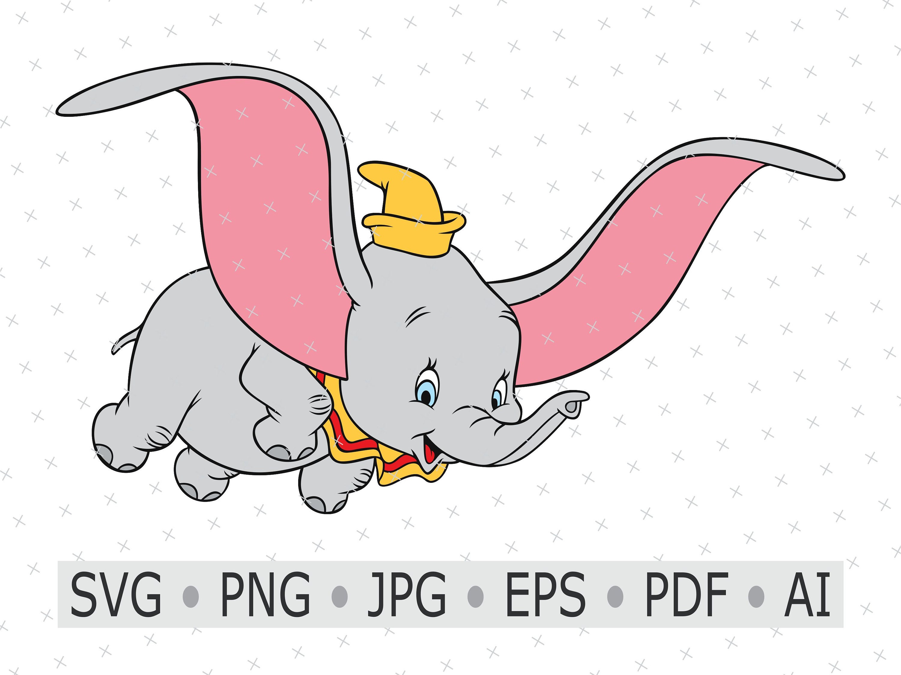 Dumbo 1 high resolution digital images. 6 formats: SVG JPG | Etsy