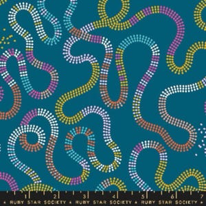 Pivot Beaded Teal, Ruby Star Society, Fabric, Fabric by The Yard