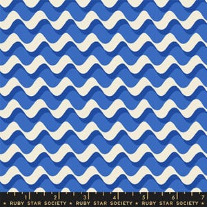 Royal Blue Ripple Fabric by the Yard - Ruby Star Society