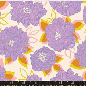 Thistle Floral Print Fabric, Ruby Star Society Cotton, By The Yard
