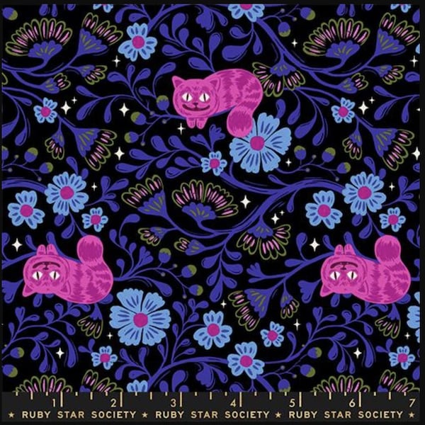 Fabric Hello Alice Black, Ruby Star Society, Moda, Sarah Watts