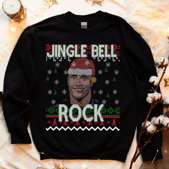 ALLNTRENDS Adult Sweatshirt Jingle Bell Rock Trendy Ugly Christmas Holiday Party (L, Orange