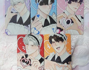 Love and Deepspace Maid Photocards | Xavier, Zayne, Rafayel, Sylus Caleb