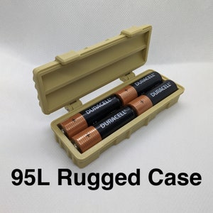 1/10 RC Scale 95L Rugged Case - Holds 4 AA Batteries - Axial, Traxxas, Vanquish, Redcat